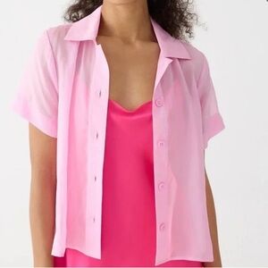 J.Crew | 20 | NWT Sheer Pink Organza Gamine Shirt